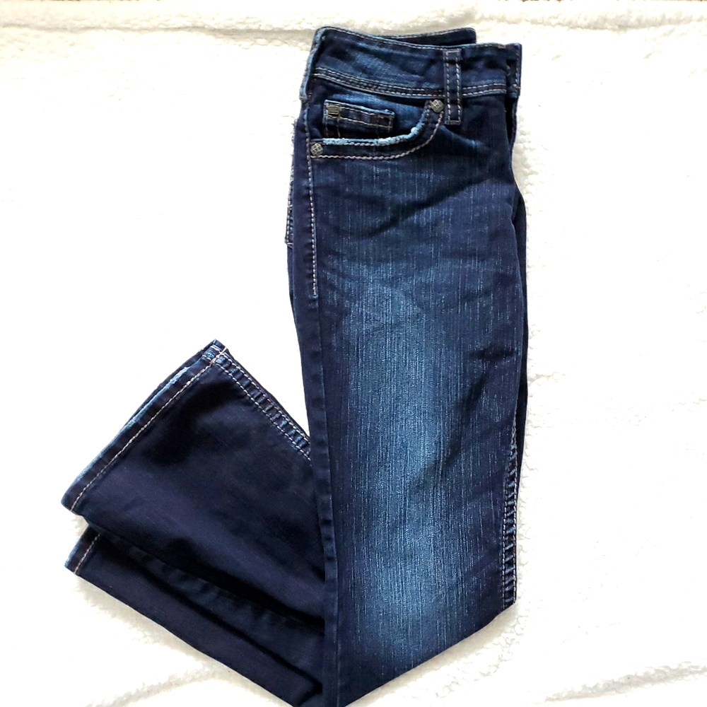 Silver Jeans Dark Wash Thick Stitch Bootcut Jeans
